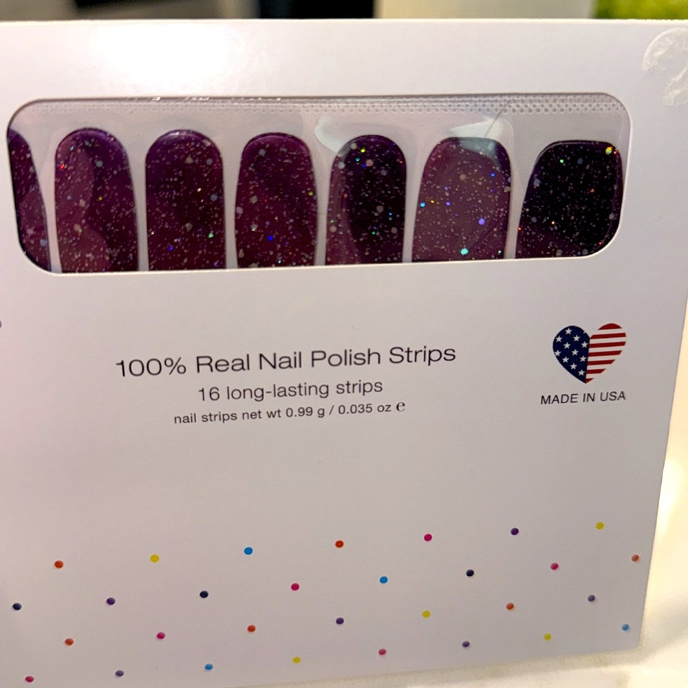 NEW Color Street Bordeaux Glitz Nail Polish Strips - Picture 3 of 5